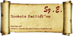 Szokola Emiliána névjegykártya